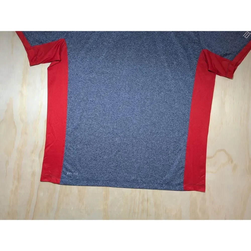 Nike Men's XL Arizona Wildcats Polo Shirt Dri-Fit Elite Heather Grey Red